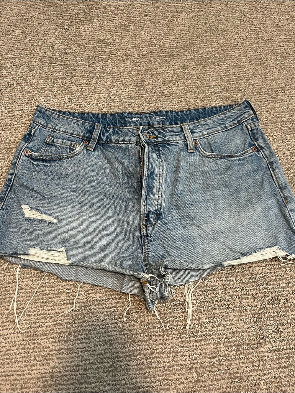 Old Navy Light Blue Distressed Jean Shorts